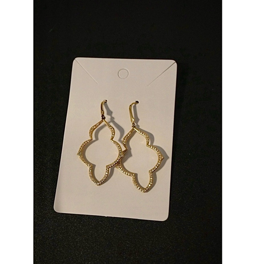 Stella & Dot - Crystal Drop Rose Gold Earrings